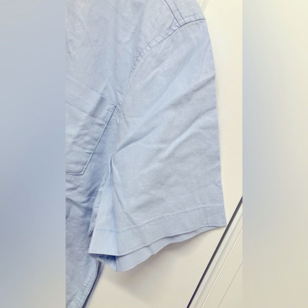 14th & Union Short Sleeve Button Down Shirt, X-Large, Light Blue - Picture 3 of 13